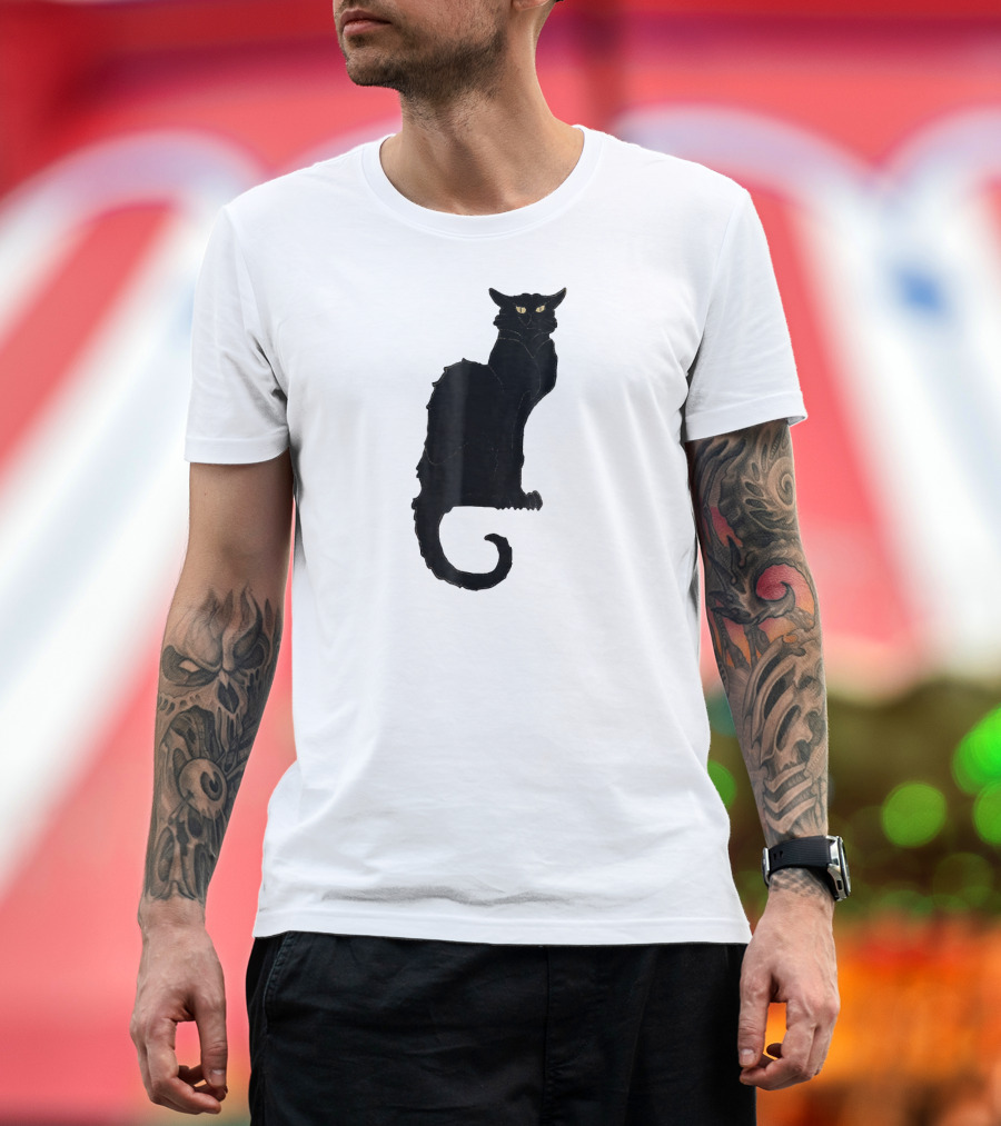 Ce Soir Chat Noir Bla Vintage Art Nouveau T-Shirt