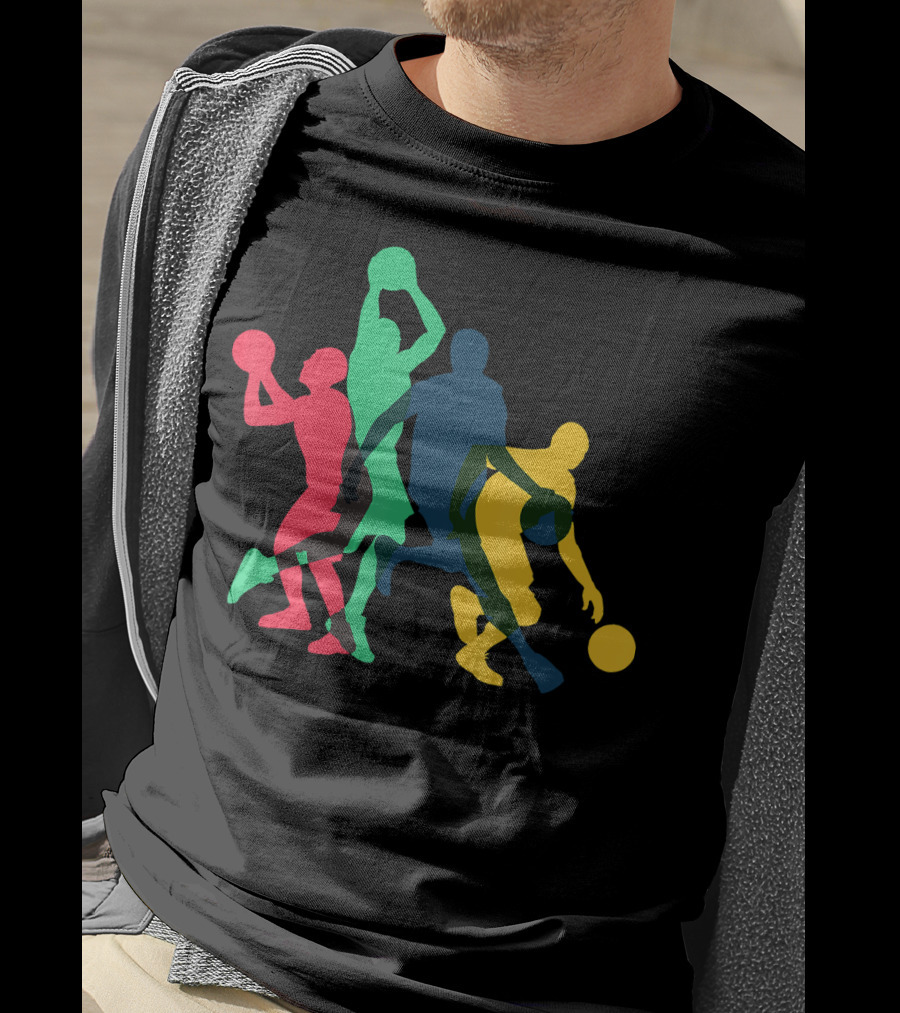 Vintage Colorful Basketball T-Shirt