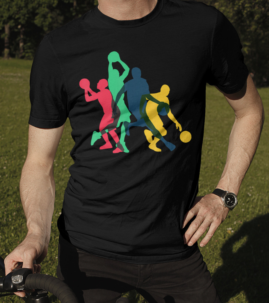 Vintage Colorful Basketball T-Shirt