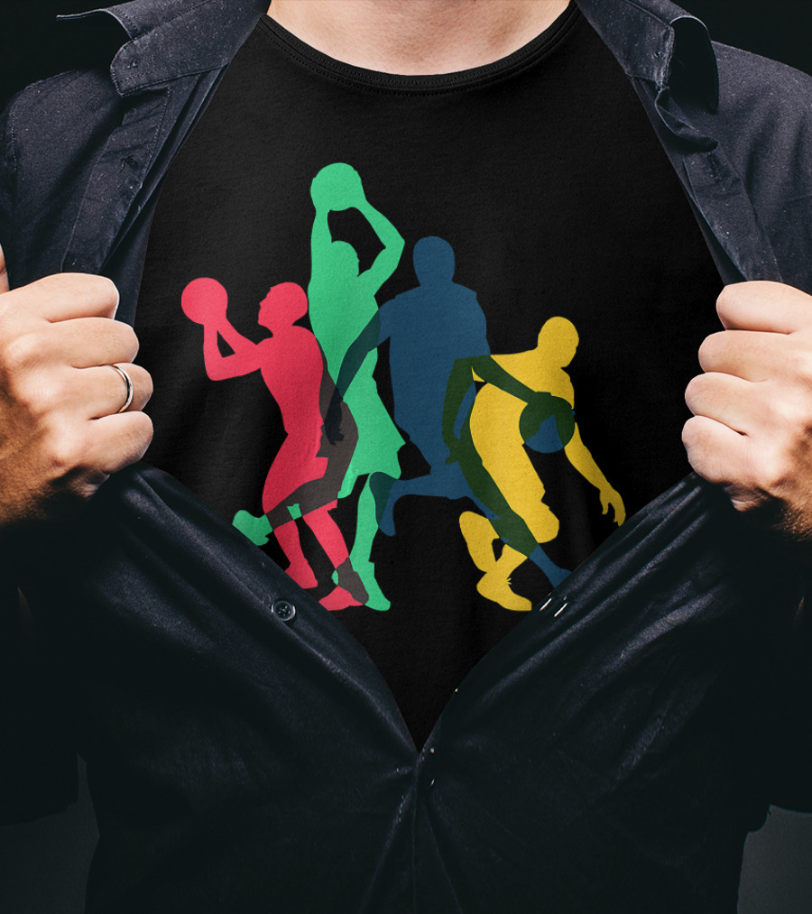 Vintage Colorful Basketball T-Shirt