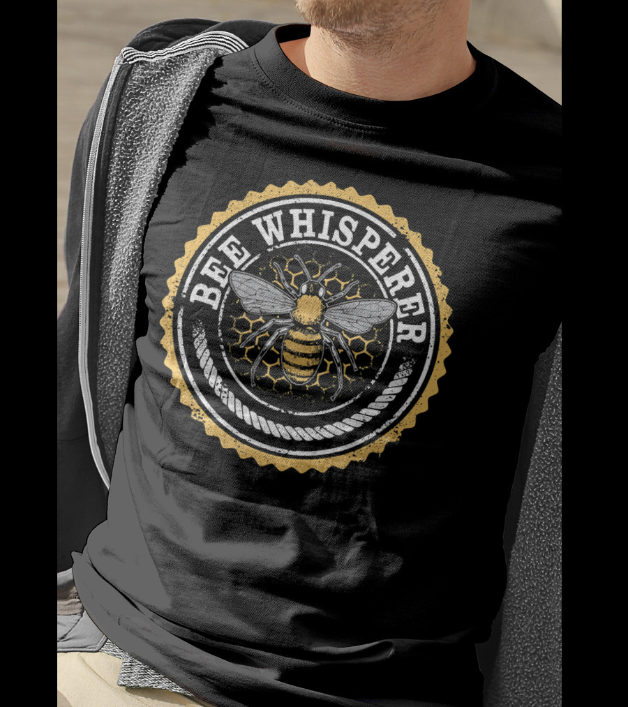 Bee Whisperer Vintage Honeycomb Beekeeper T-Shirt