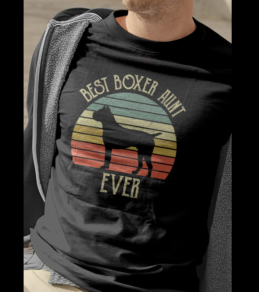 Best Boxer Aunt EVER Vintage Dog T-Shirt
