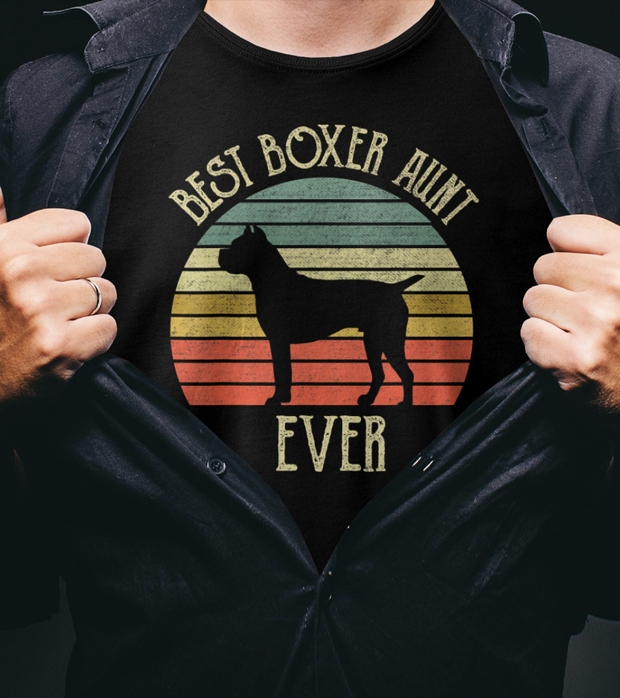 Best Boxer Aunt EVER Vintage Dog T-Shirt