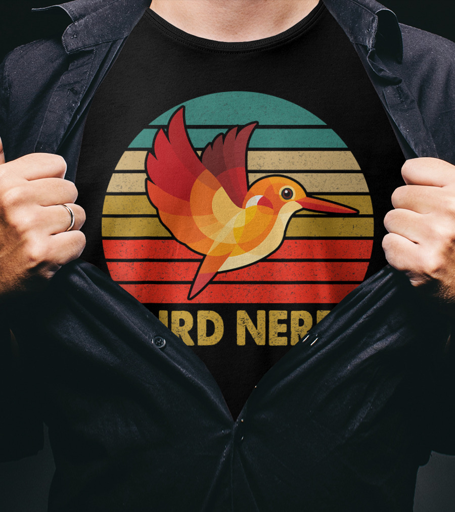 Bird Nerd Vintage Bird Inspired Retro Birding T-Shirt
