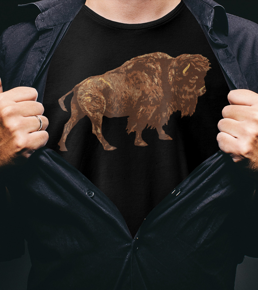 Vintage American Buffalo Bison Explorer T-Shirt