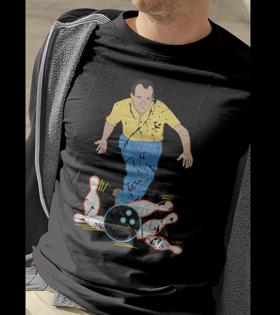 Vintage Bowling Strike Nixon Pin Action T-Shirt