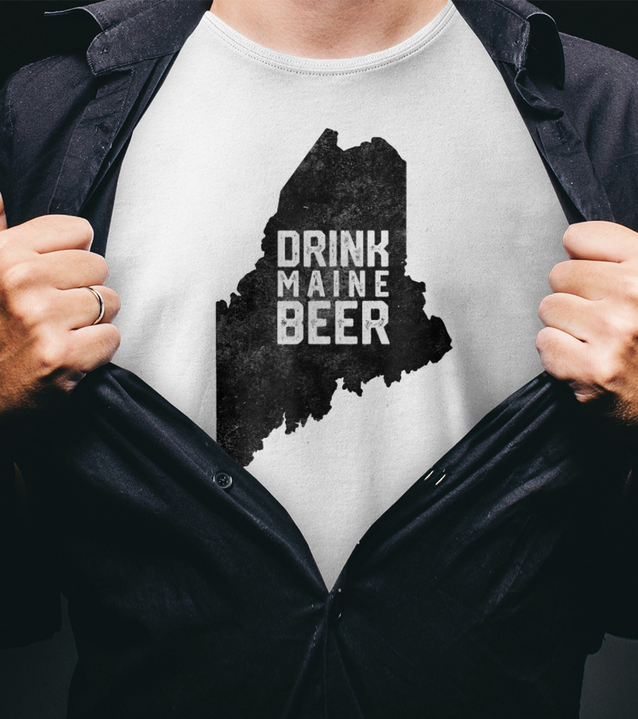 Drink Maine Beer Vintage Local Craft State T-Shirt