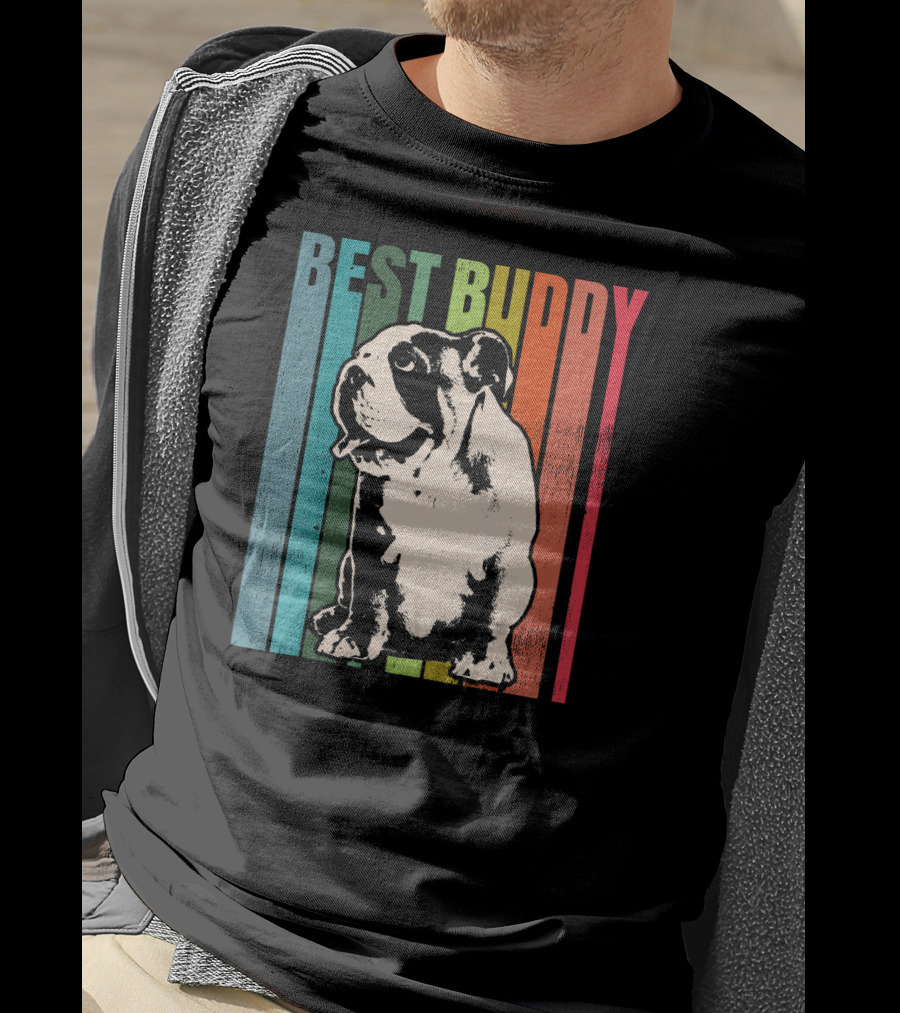 BEST BUDDY Vintage English Bulldog T-Shirt