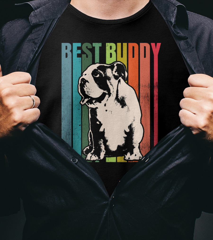 BEST BUDDY Vintage English Bulldog T-Shirt