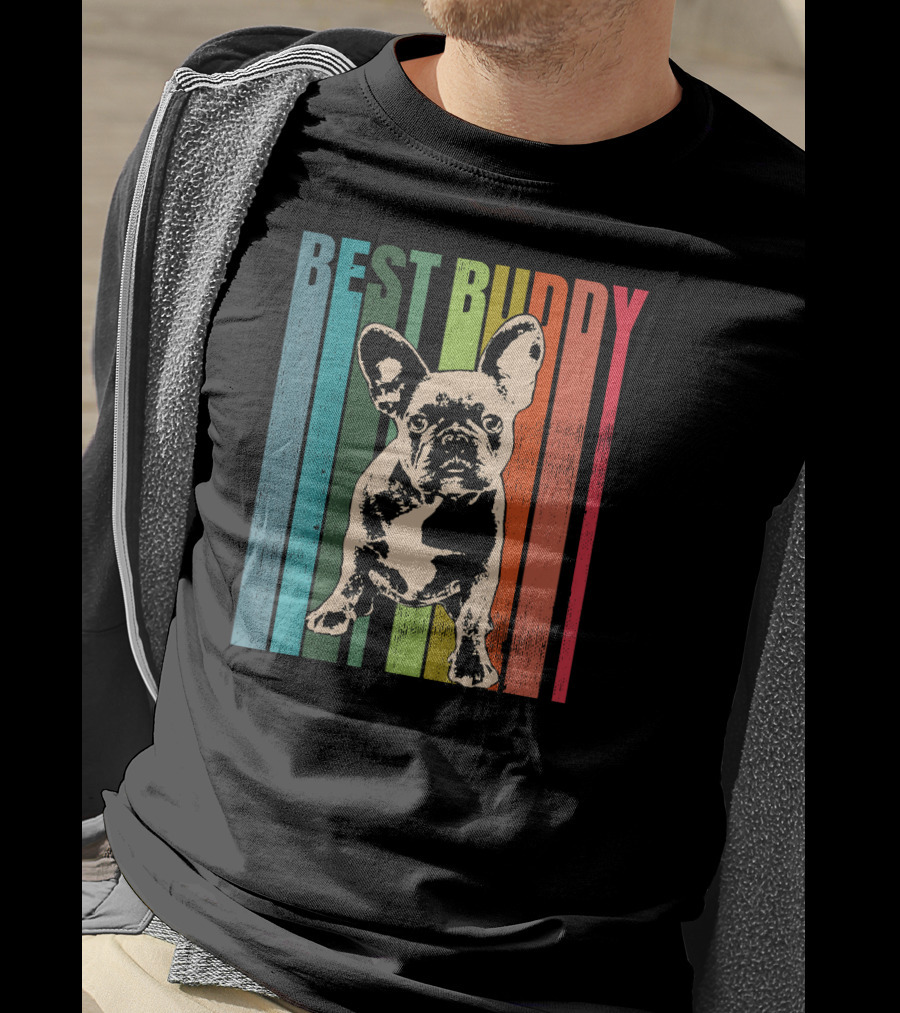 Best Buddy Vintage French Bulldog T-Shirt
