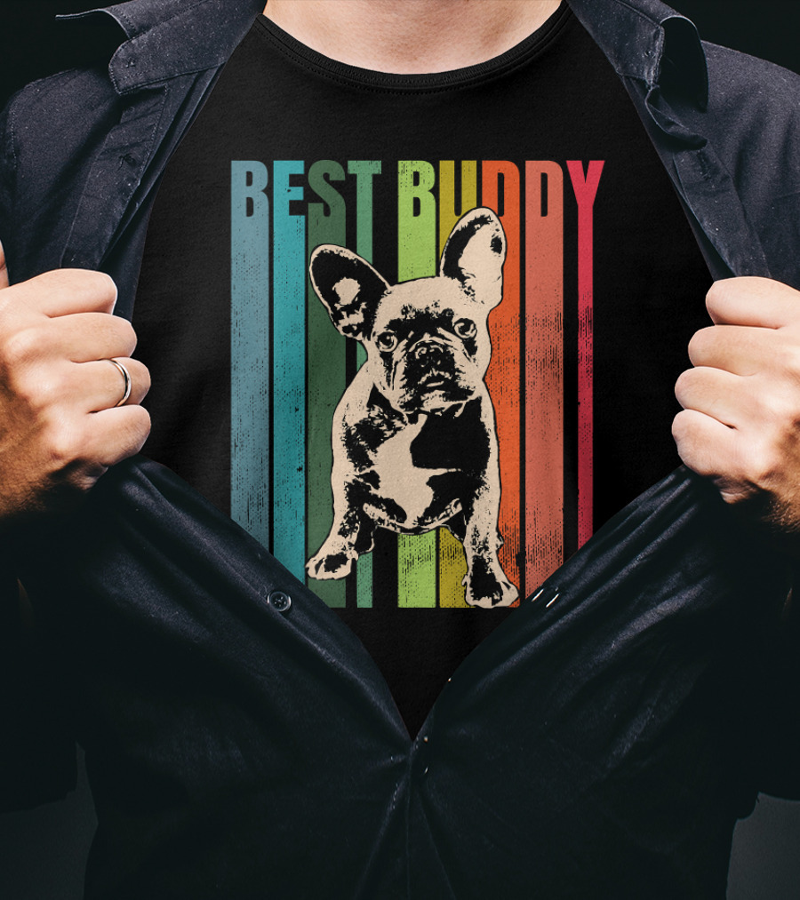 Best Buddy Vintage French Bulldog T-Shirt