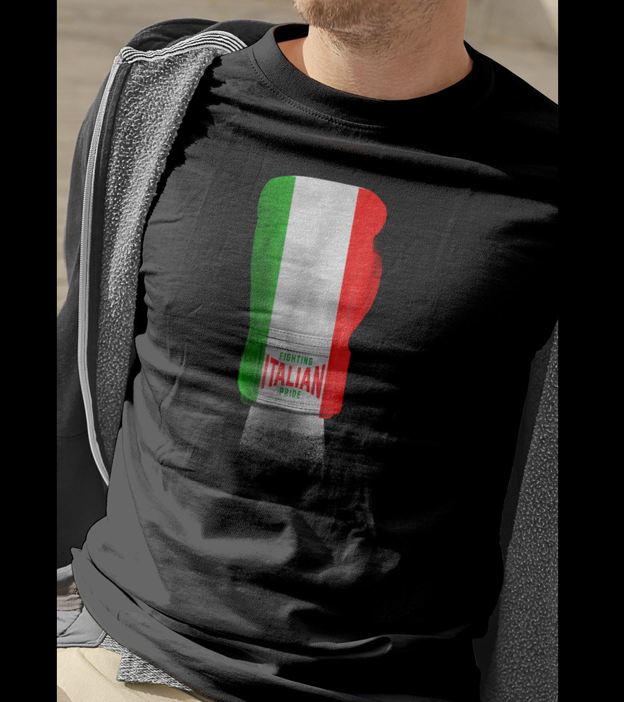 Vintage Italian Flag Boxing Gloves Fighting Italian Pride T-Shirt