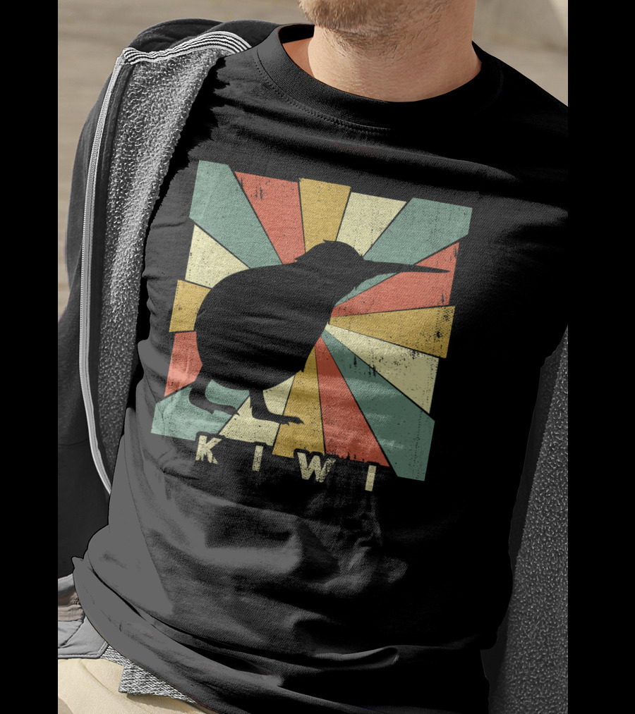 Vintage Kiwi Bird Retro Style Animal Lover T-Shirt