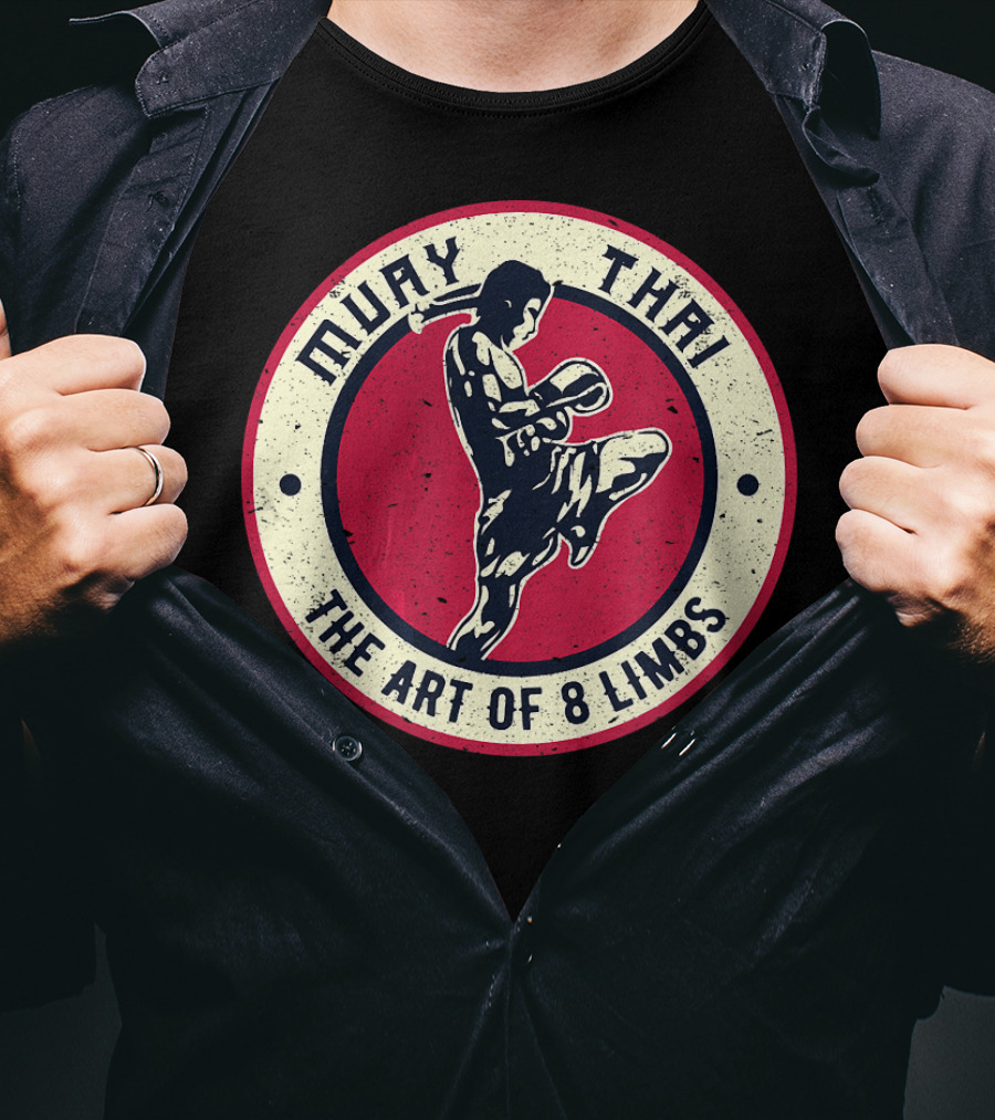 Muay Thai The Art Of 8 Limbs Vintage Boxing Karate T-Shirt