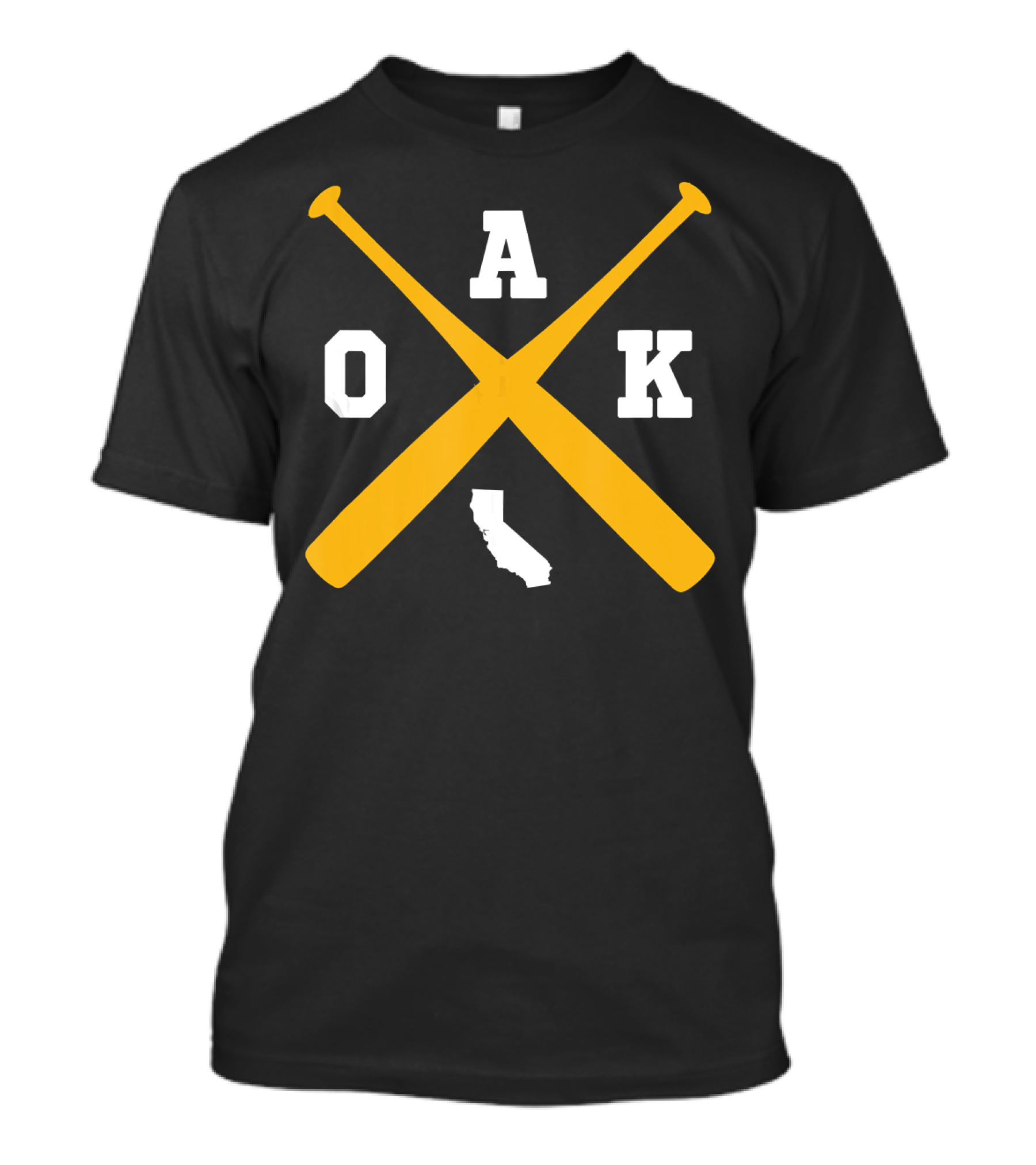 Vintage Oakland OAK State Baseball Bats California T-Shirt