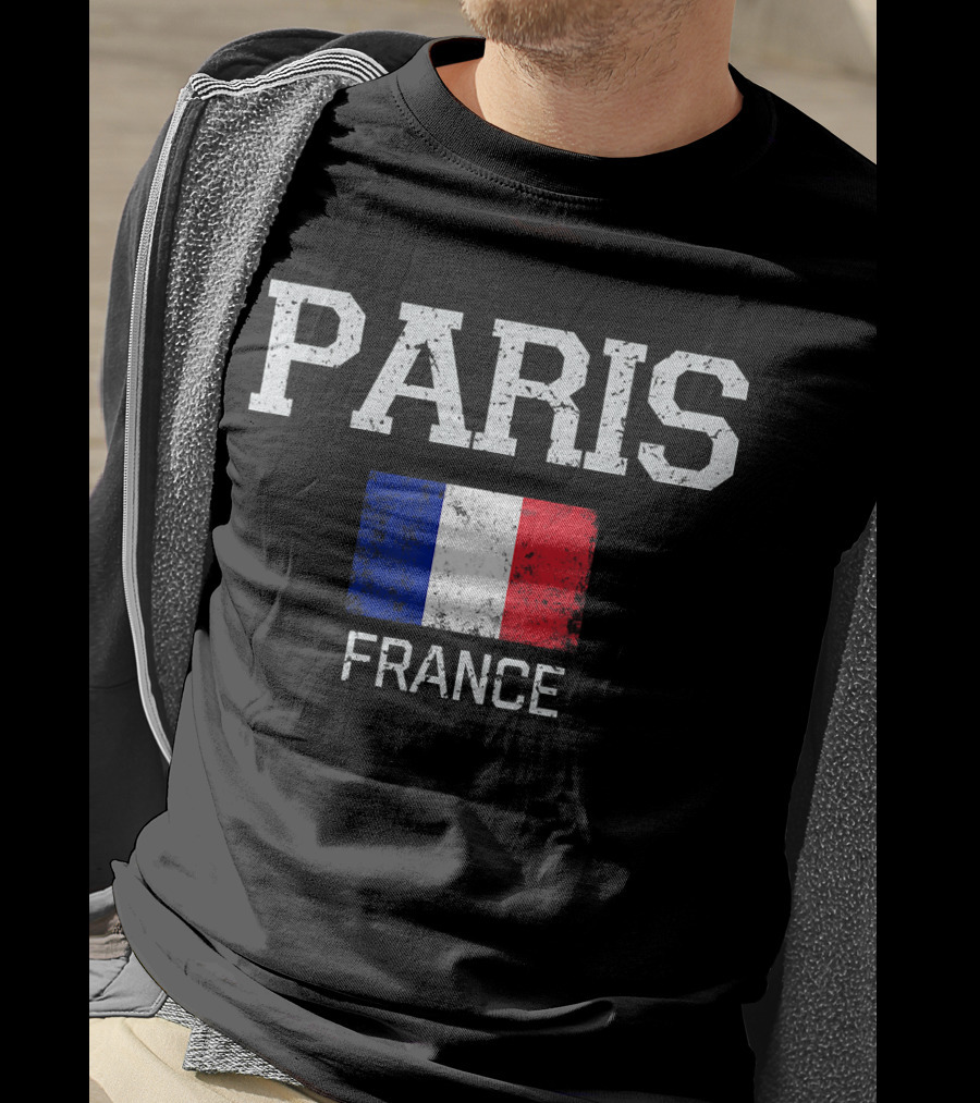 Paris France Vintage Flag T-Shirt