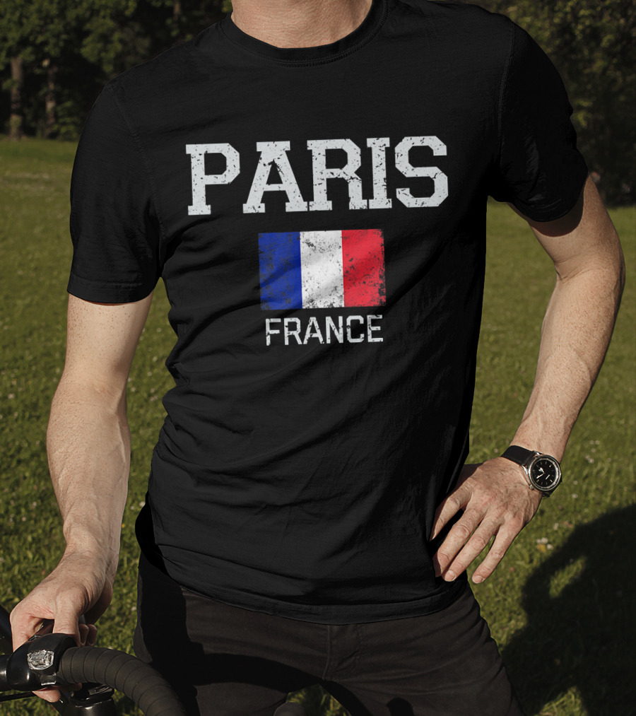 Paris France Vintage Flag T-Shirt