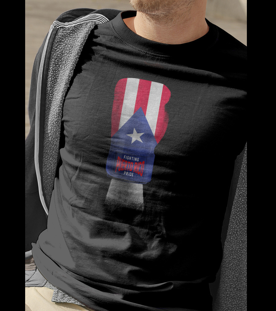 Fighting Puerto Rico Pride Vintage Flag Boxing Gloves T-Shirt