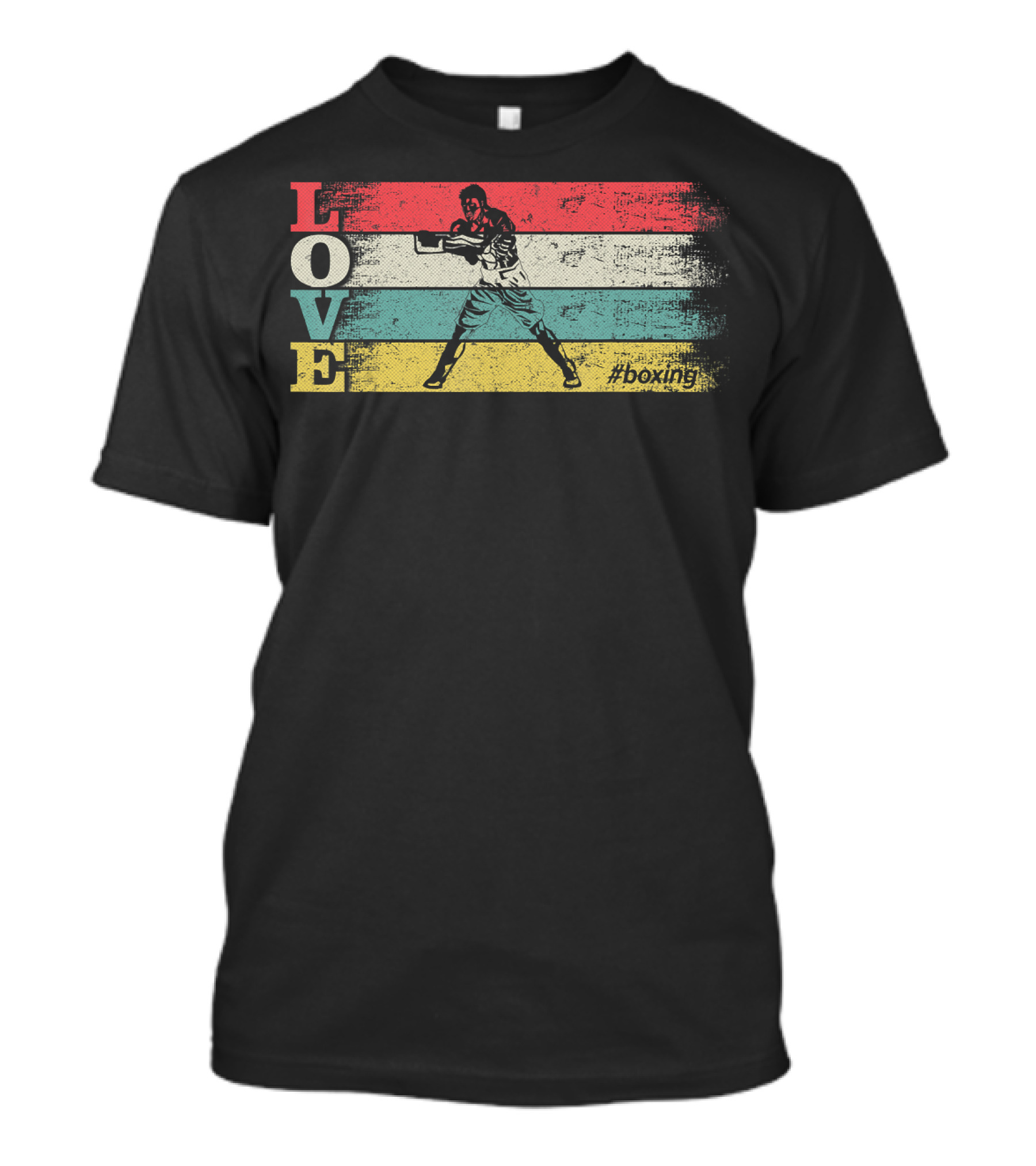 LOVE Vintage Boxing Stripes #boxing T-Shirt