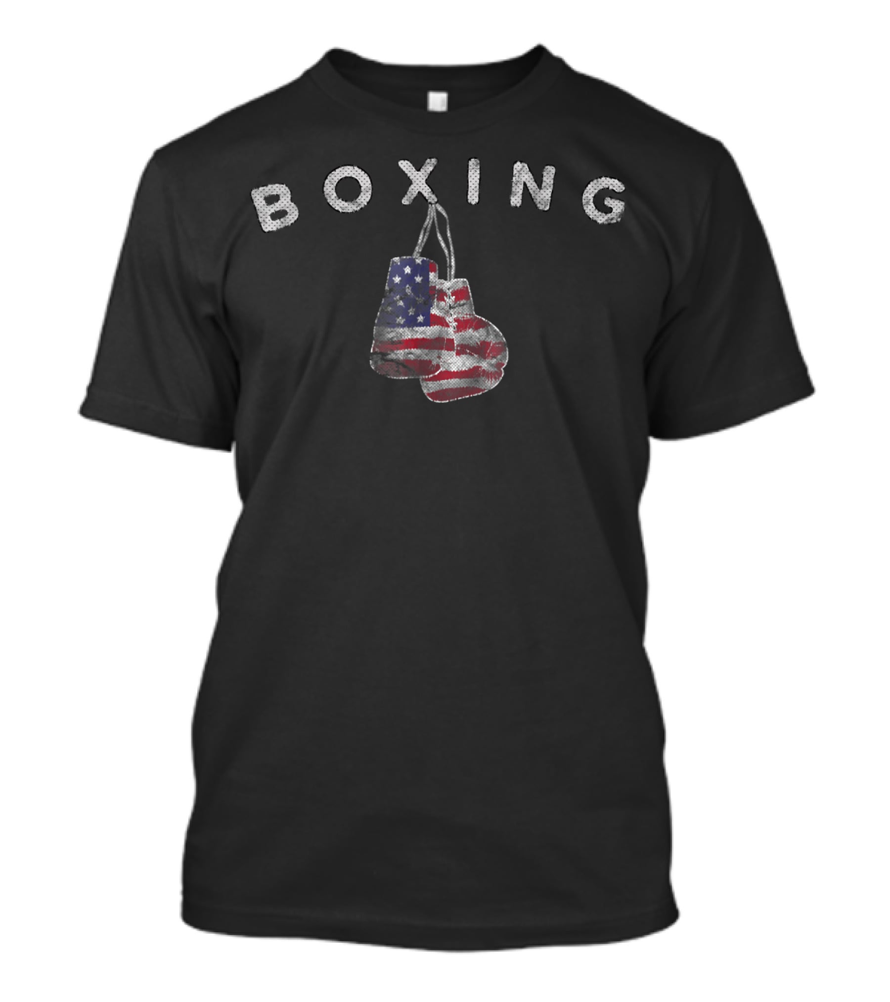 Boxing Vintage US Flag Gloves T-Shirt