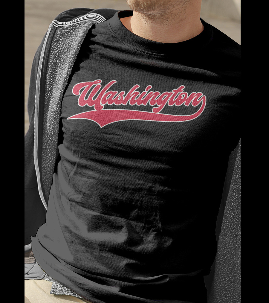 Vintage Washington Baseball Script Retr T-Shirt