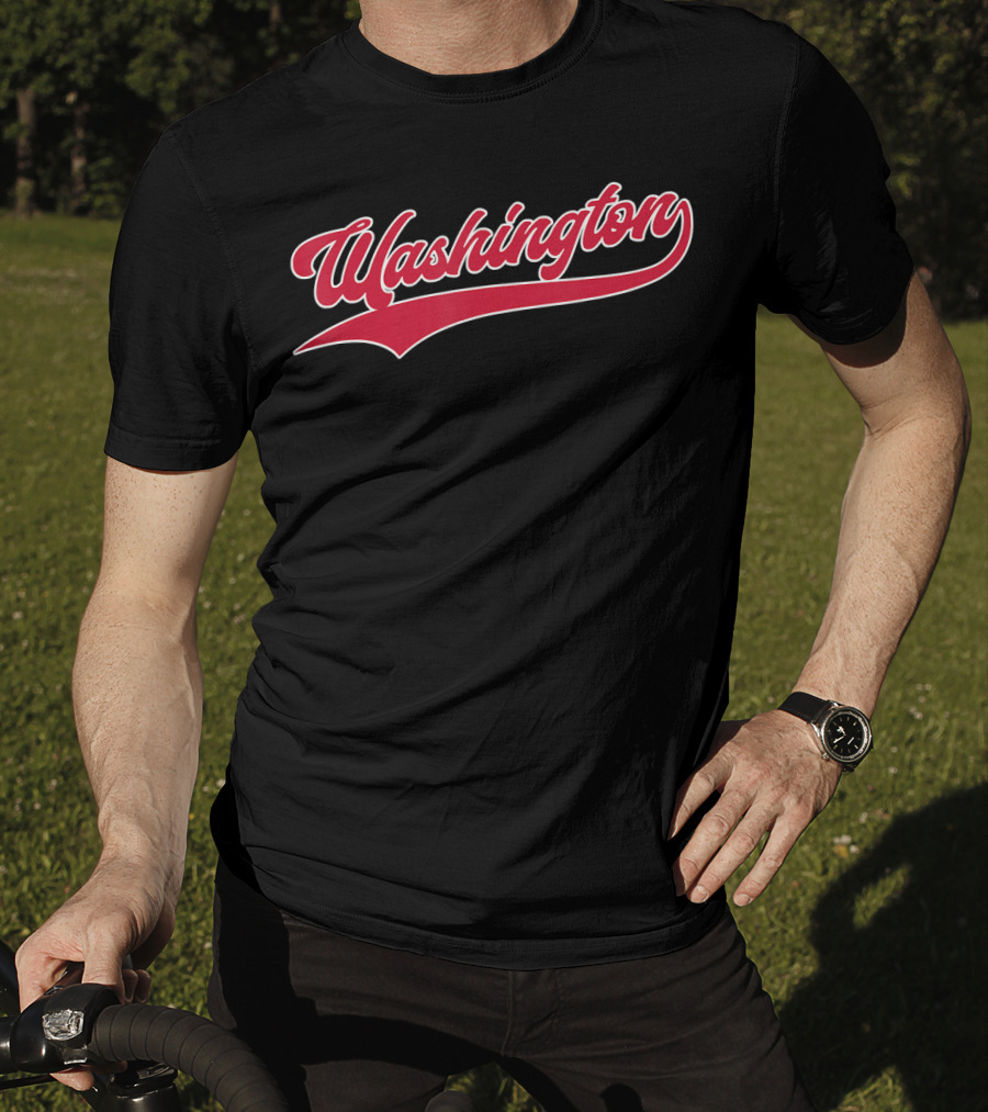 Vintage Washington Baseball Script Retr T-Shirt
