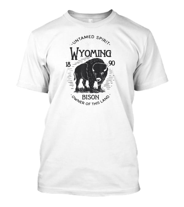 Vintage Wyoming 1890 Bison Explorer Retro 70s 80s Buffa T-Shirt