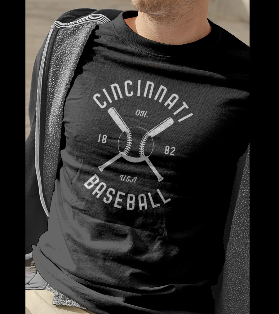 Cincinnati OH USA 1882 Baseball Vintage Look T-Shirt