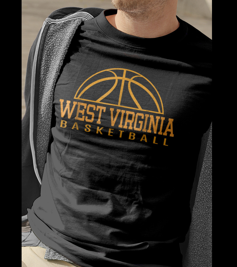West Virginia Basketball Logo Arch Basketball T-Shirt