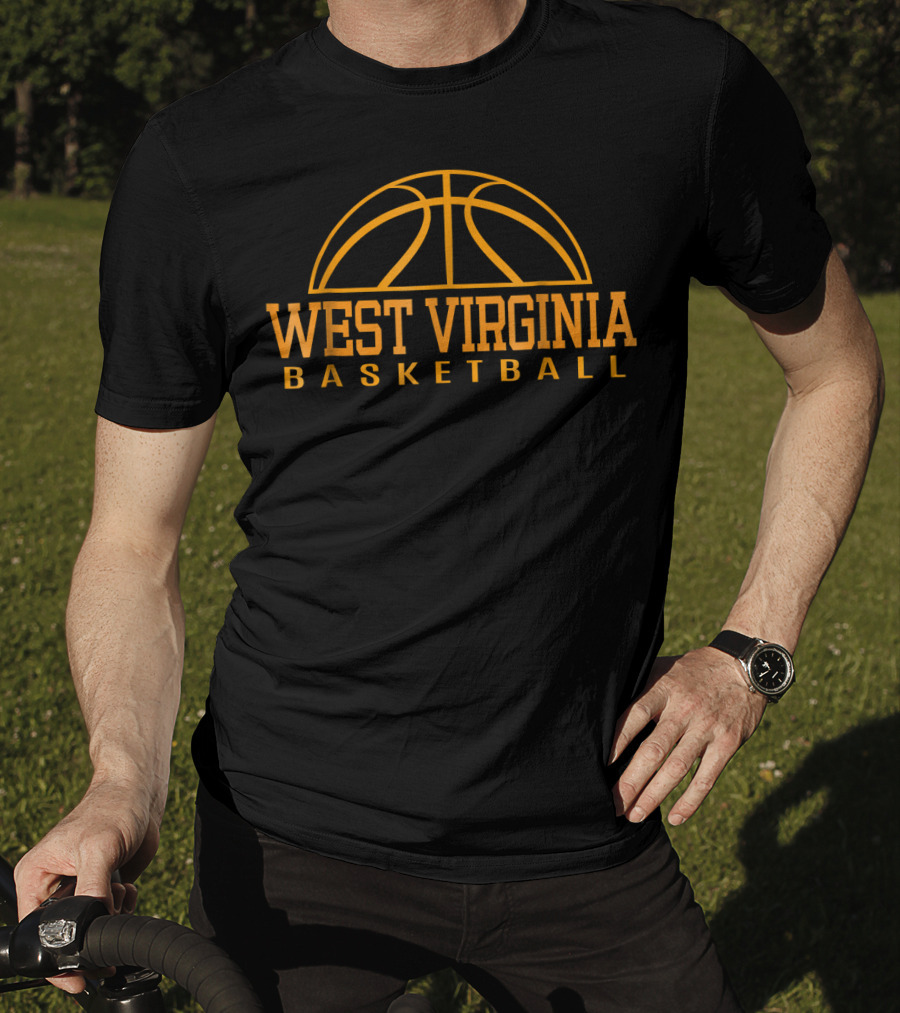 West Virginia Basketball Logo Arch Basketball T-Shirt