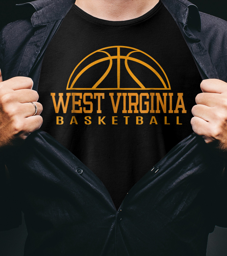 West Virginia Basketball Logo Arch Basketball T-Shirt