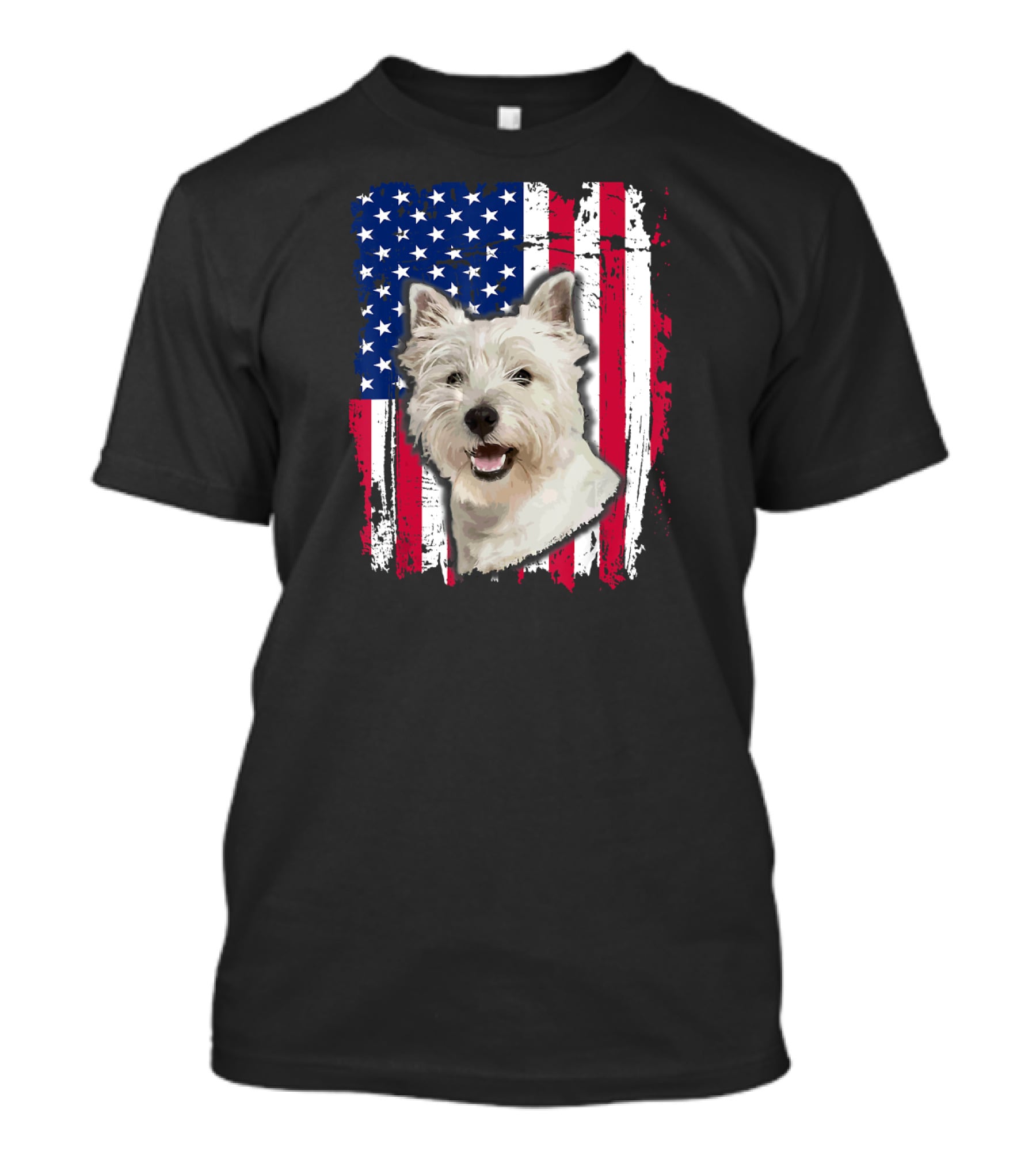 Westie USA Flag Independence Day T-Shirt