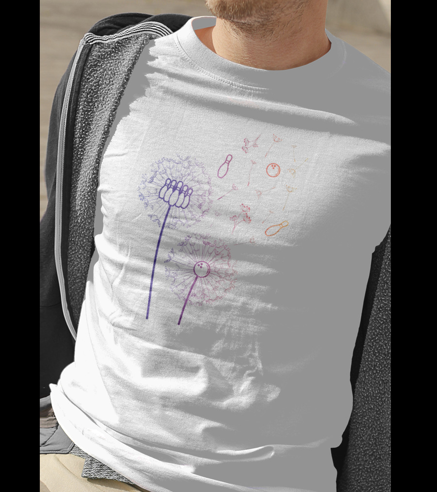 Wild Flower Dandelion Bowling Pins Bowl T-Shirt