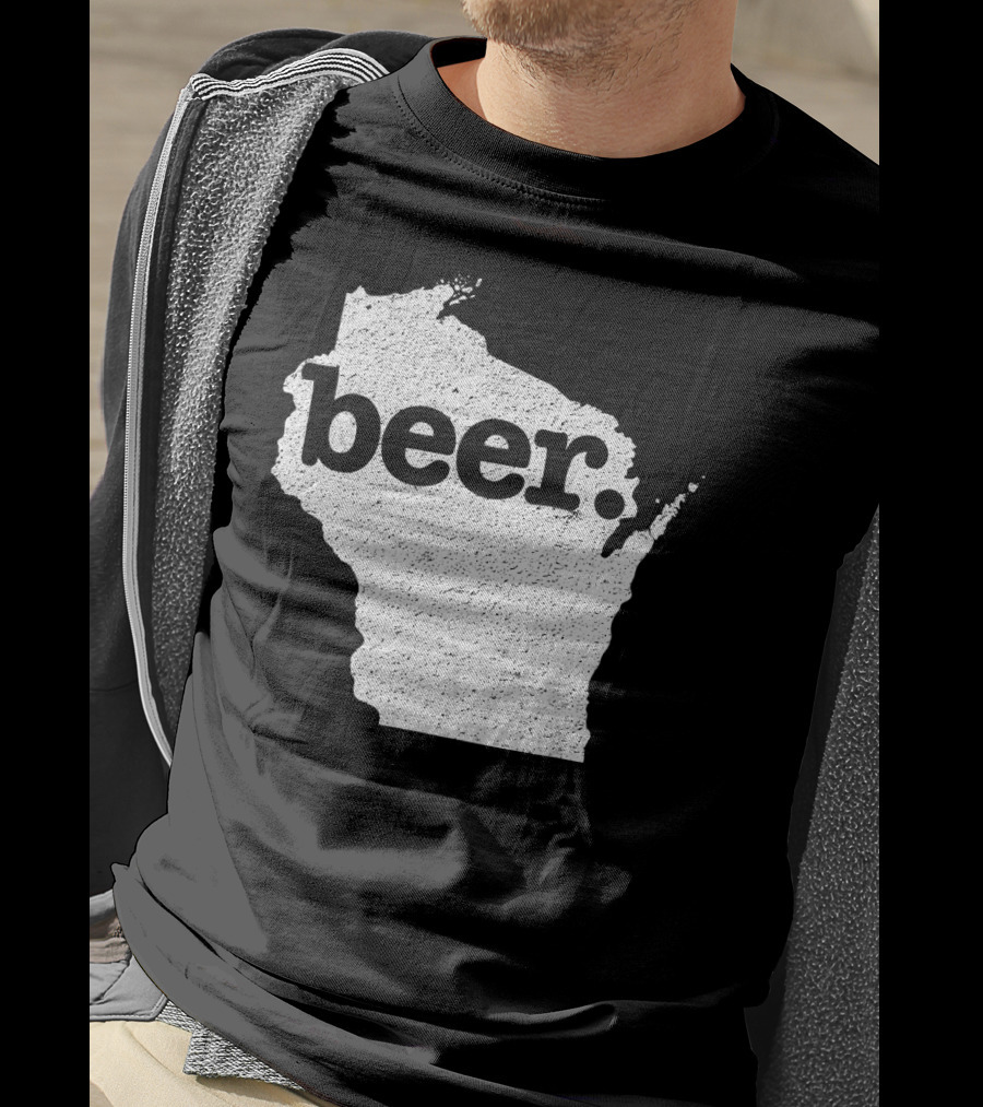 Wisconsin Beer State Love Map T-Shirt