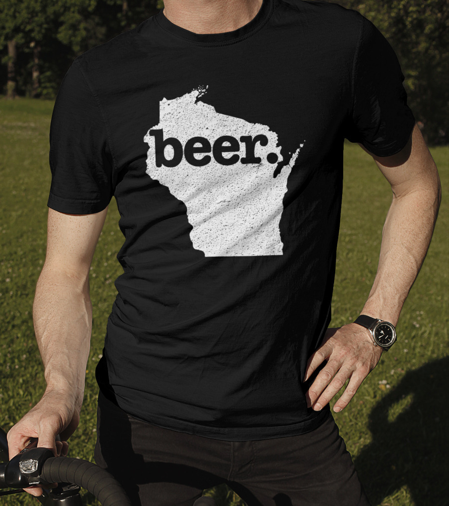 Wisconsin Beer State Love Map T-Shirt