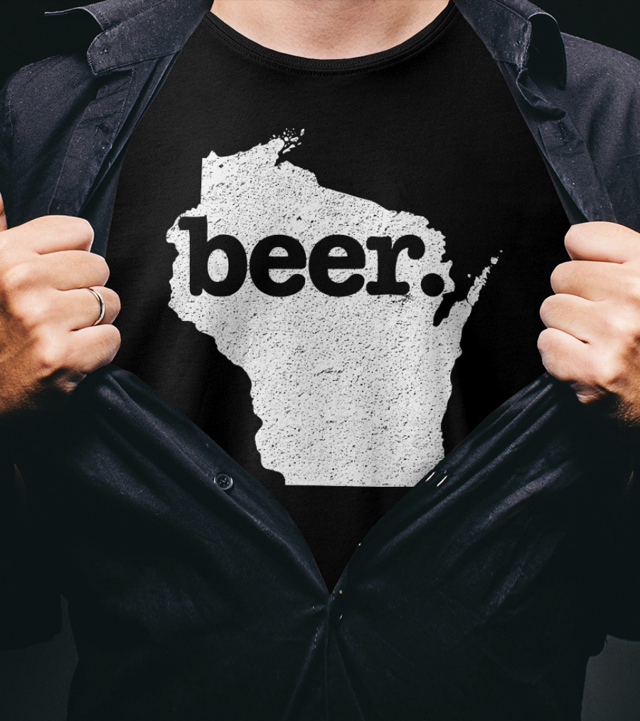 Wisconsin Beer State Love Map T-Shirt