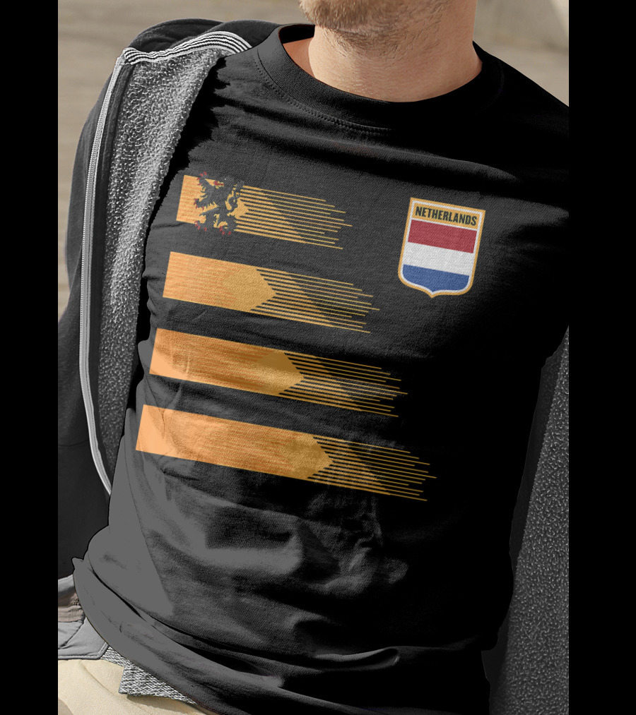 Women Men Netherlands Soccer Holla Lion Crest T-Shirt
