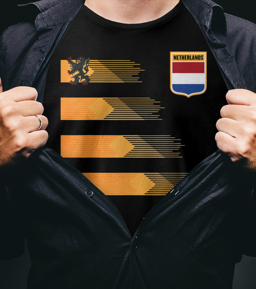 Women Men Netherlands Soccer Holla Lion Crest T-Shirt