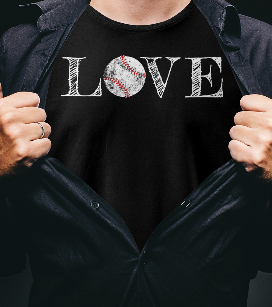Baseball Lover Mom Girlfriend Love T-Shirt