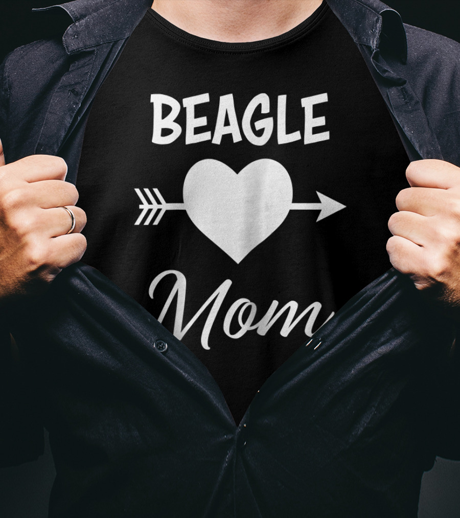 BEAGLE Mom Heart Arrow T-Shirt
