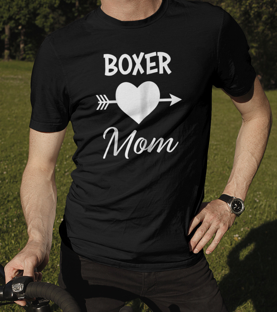 Boxer Mom Heart Arrow T-Shirt