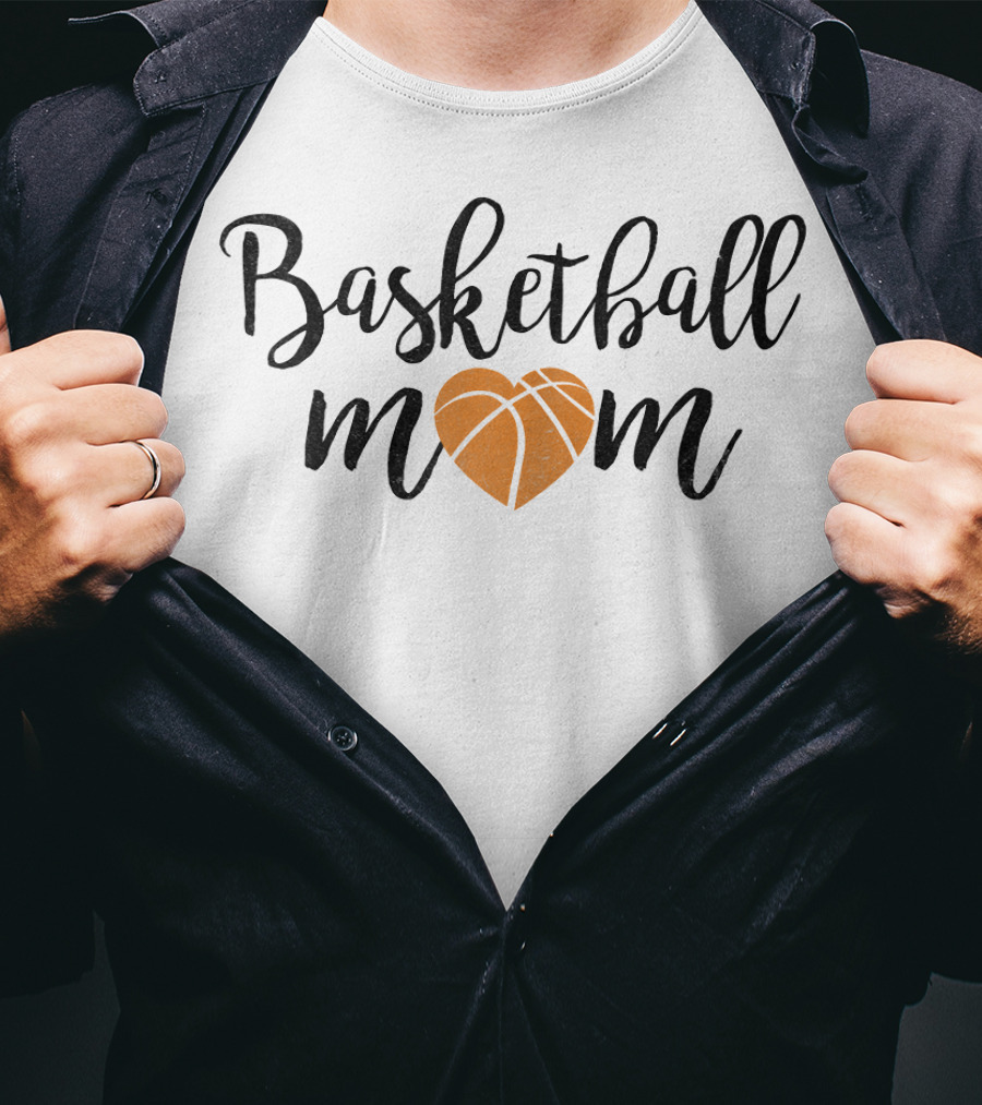 Basketball Mom Heartball Mothe T-Shirt