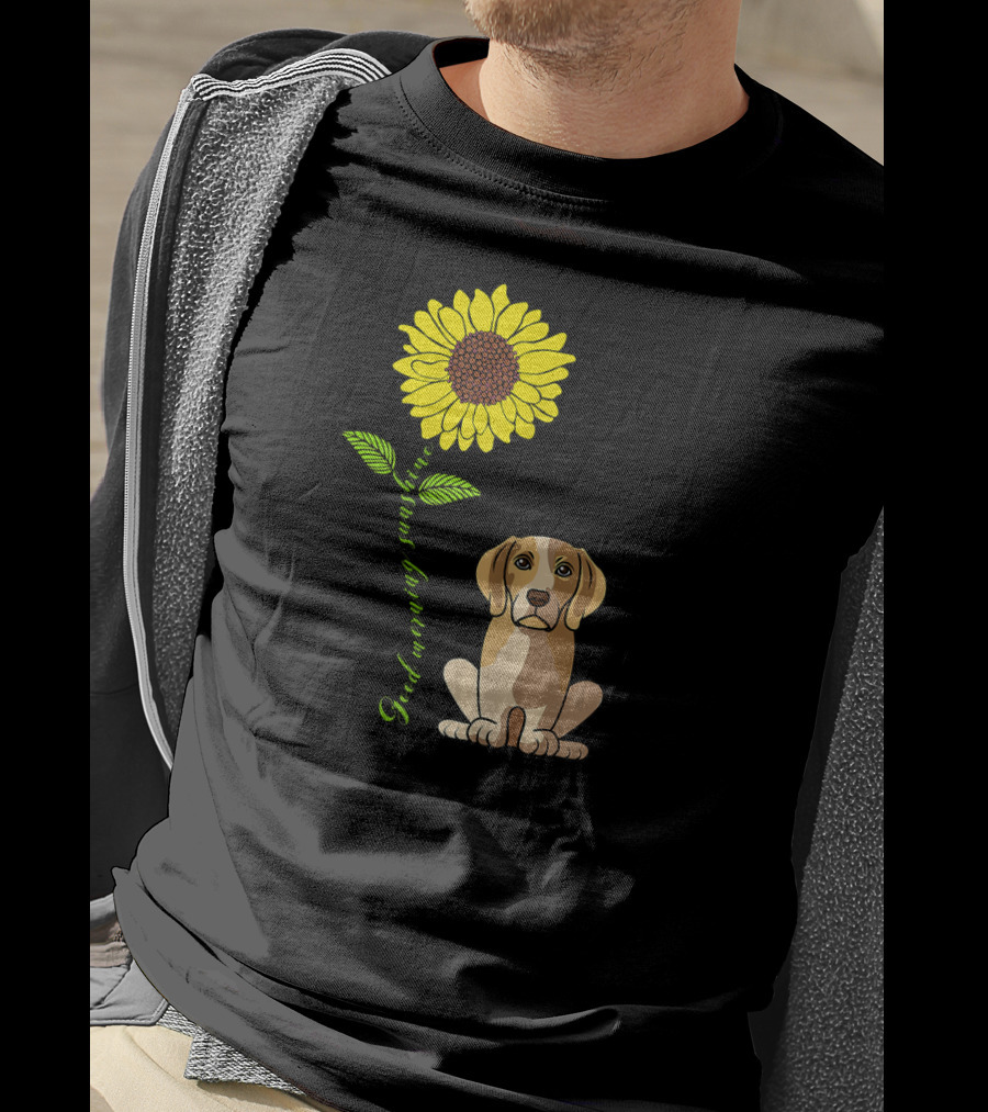 Good Morning Sunshine Beagle With Sunflower T-Shirt