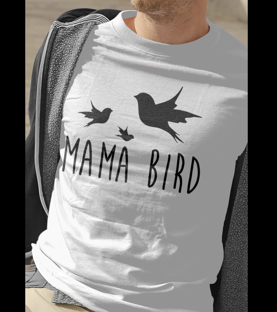 Mama Bird With Flying Baby Birds T-Shirt