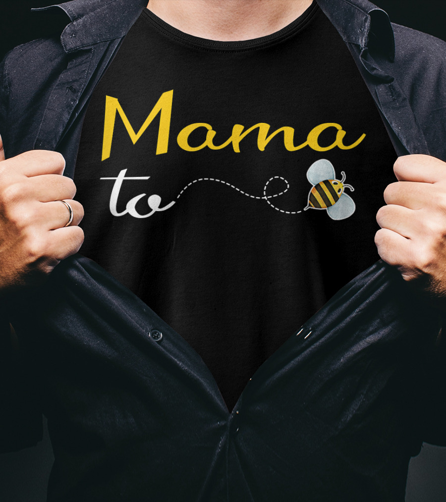 Mama To Bee Baby Shower Funny Mommy Bee-Themed T-Shirt