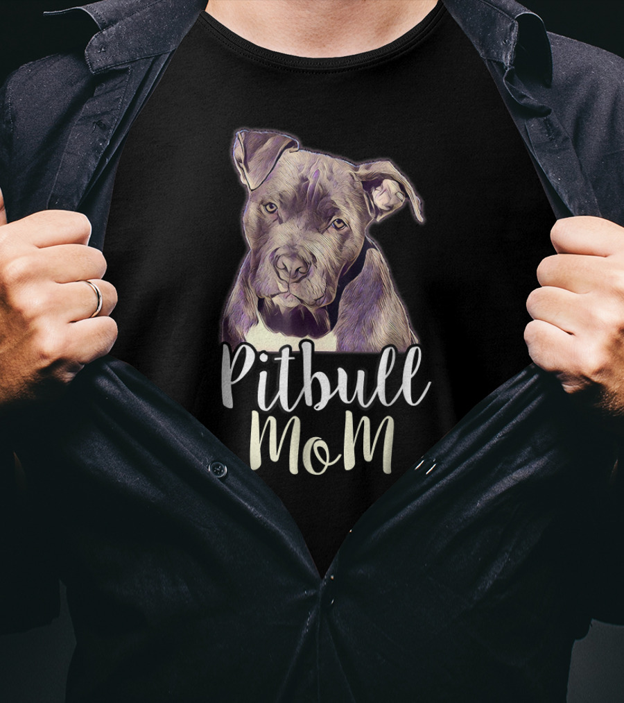 Pitbull Mom Proud Mama Pitbull T-Shirt