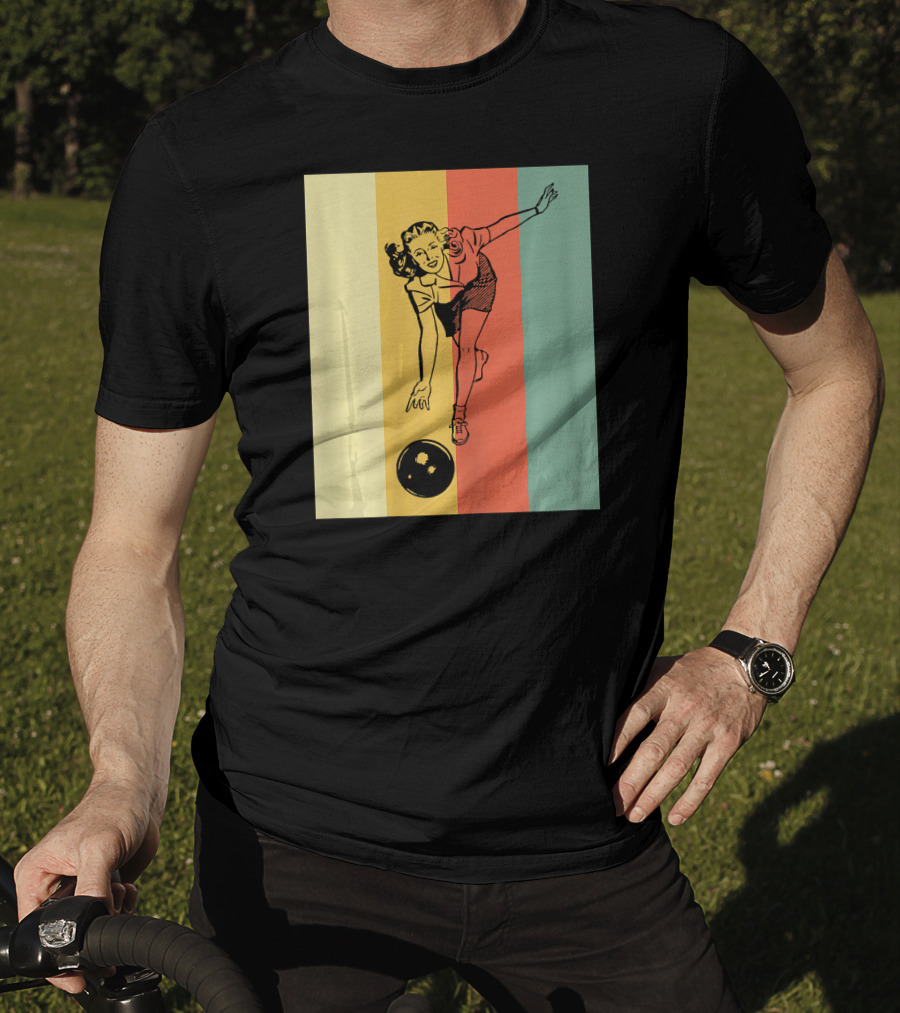 Vintage Bowling Bowlin Retro Style Bowler T-Shirt
