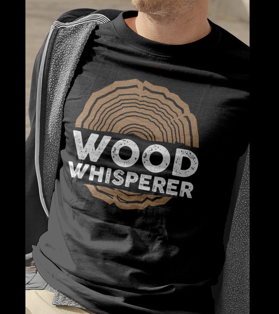 Wood Whisperer Funny Woodworkers Carpentr Tree Rings T-Shirt