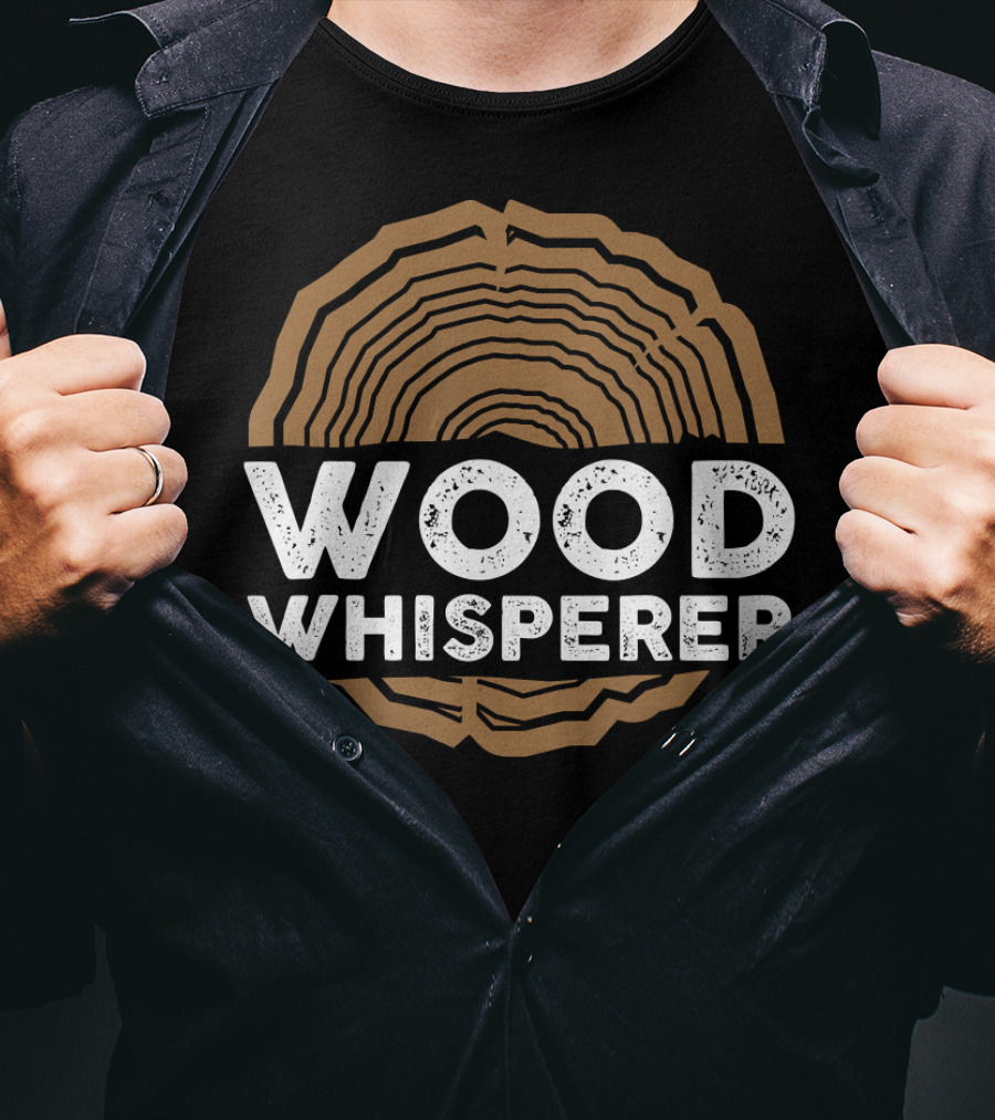 Wood Whisperer Funny Woodworkers Carpentr Tree Rings T-Shirt