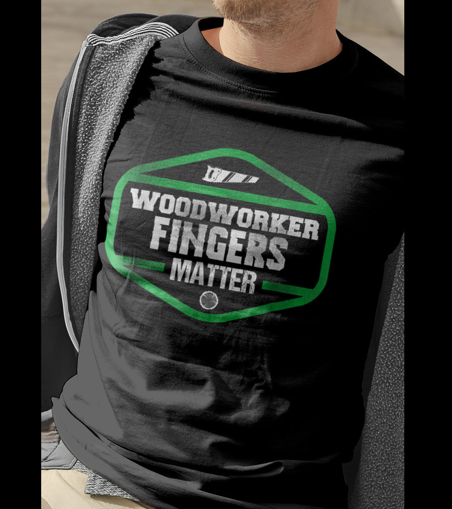 Woodworker Fingers Matter Funny Woodw Saw Blade T-Shirt